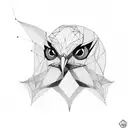 geometric bird tattoo design idea