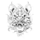 Foo Dog tattoo design idea