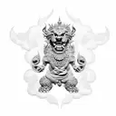 Foo Dog tattoo design idea