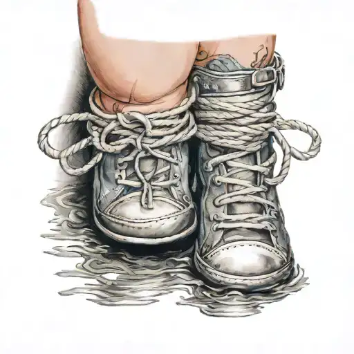 A baby's legs with a lifeline tattoo design idea
