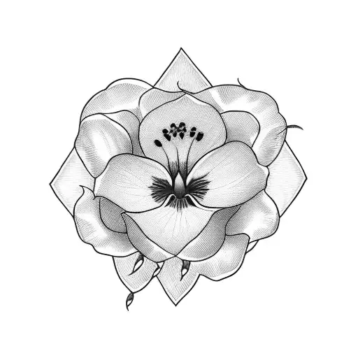 Tattoo with a viola odorata flower on glasses tattoo design idea