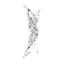 3d abstract davinchi style tattoo design idea