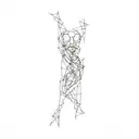 3d abstract davinchi style tattoo design idea