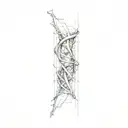 3d abstract davinchi style tattoo design idea