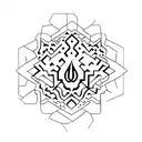 shape of iran country tattoo design idea