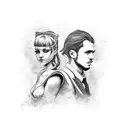 Germany travel memory couples tattoo design idea