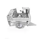 wizard playing pinball tattoo design idea