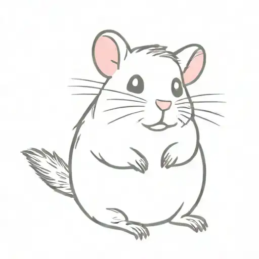 party hamster tattoo design idea