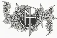 norse rune for freya tattoo design idea