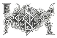 norse rune for freya tattoo design idea