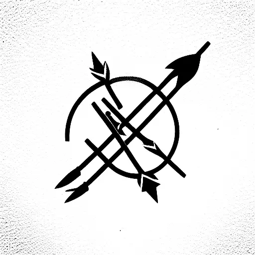 Bow and Arrow tattoo design idea