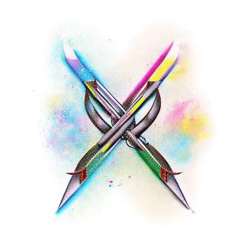 Bow and Arrow tattoo design idea