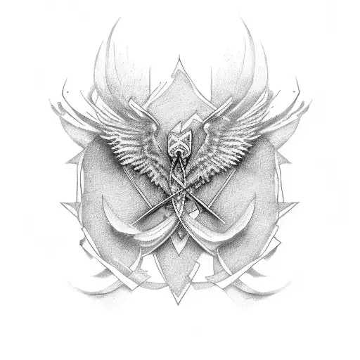 ekg line donate life flag tattoo design idea