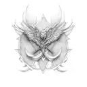 ekg line donate life flag tattoo design idea