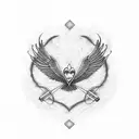 ekg line donate life flag tattoo design idea