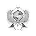 ekg line donate life flag tattoo design idea