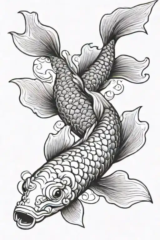 japenese koi tattoo design idea