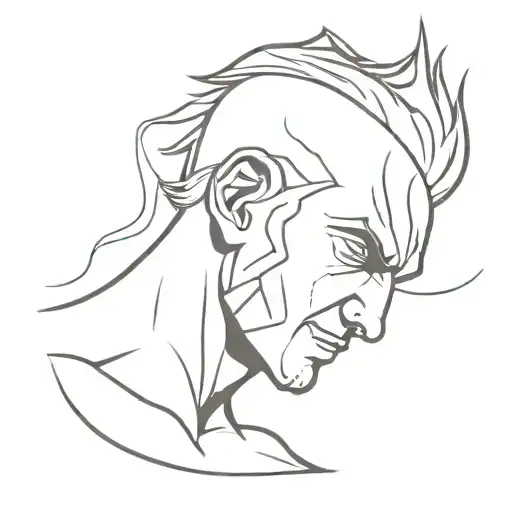 Greek god with lightning in his eyes tattoo design idea