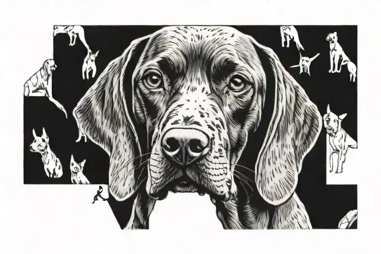 Weimaraner tattoo design idea