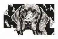 Weimaraner tattoo design idea