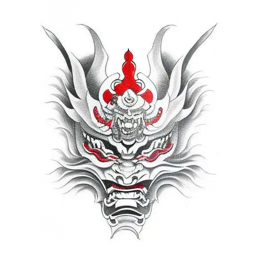Hannya mask  tattoo design idea