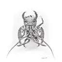 Tänzerin, Feder, Fußabdruck von Baby, Krebs tattoo design idea