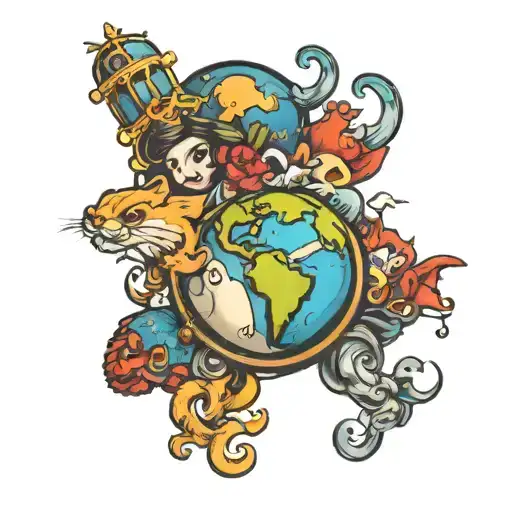 the world is mine tattoo design idea