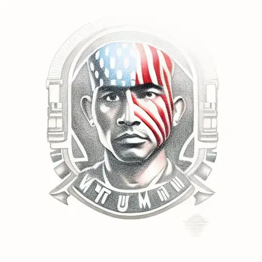 mexican american soldier tattoo design idea