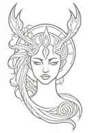 hecate's torch tattoo design idea