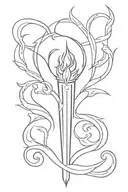 hecate's torch tattoo design idea