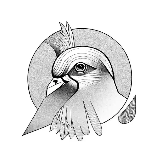 pigeon tattoo design idea