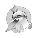 pigeon tattoo design idea