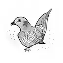 pigeon tattoo design idea