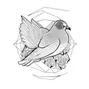pigeon tattoo design idea