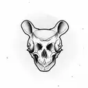 rat skull gothic tattoo design idea
