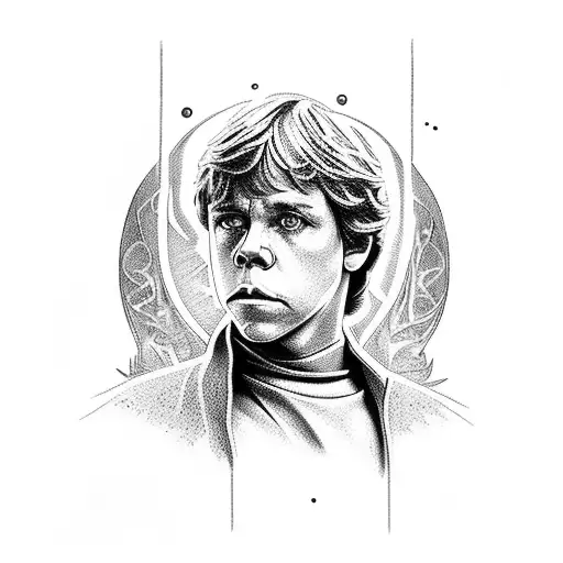 boy like Luke Skywalker tattoo design idea