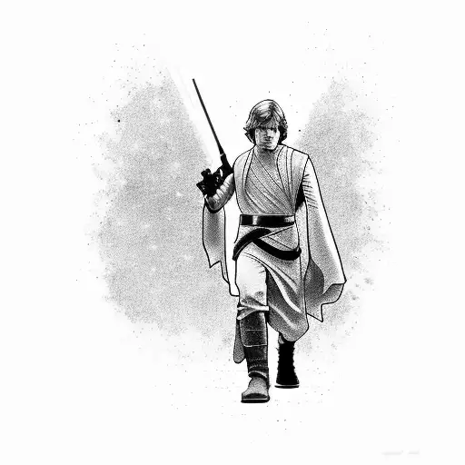 boy like Luke Skywalker tattoo design idea