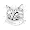 Cat smoking weed tattoo design idea