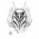 Raven snake tattoo design idea