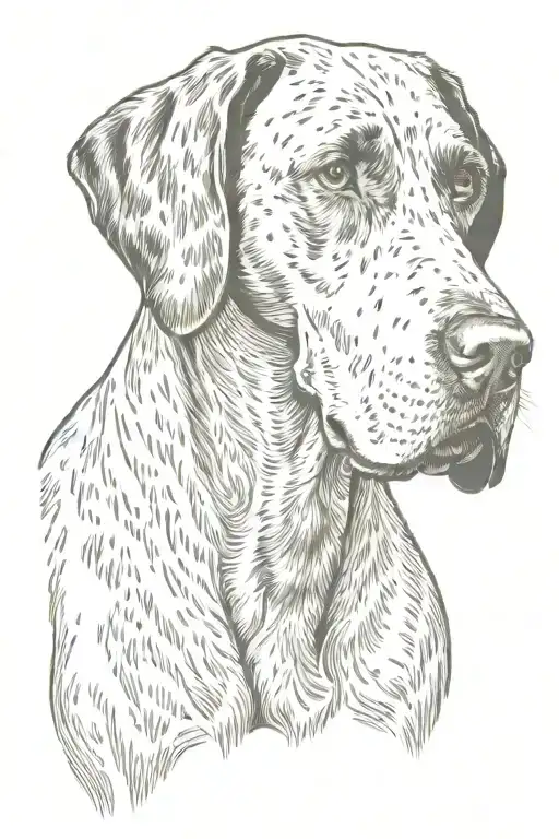 English pointer dog breed tattoo design idea