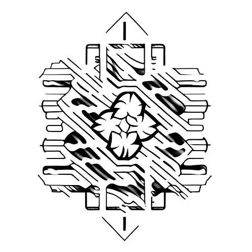 a piece of waffle tattoo design idea