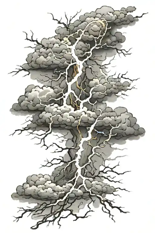 thunder lightning tattoo design idea