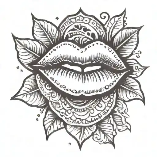 Lips outline red name tattoo design tattoo design idea