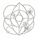 Ikigai symbol tattoo design idea