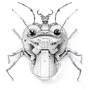 bug with a chainsaw tattoo design idea