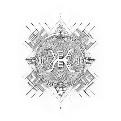 Design with only symmetrical capital letter a, which read from top to bottom and from bottom to top in the same way. tattoo design idea