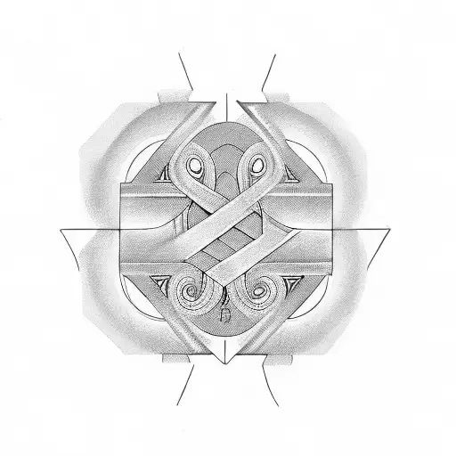 Design with symmetrical capital letter a, which read from top to bottom and from bottom to top in the same way. tattoo design idea