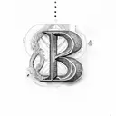 letter a, read normal and bottom to top tattoo design idea