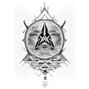 A sleeve tattoo featuring iconic symbols and imagery associated with Mac Miller, Eminem, Bob Marley, Dr. Dre, Stone Temple Pilots, Soundgarden, The White Stripes, Led Zeppelin, and Pearl Jam, rendered in a bold and graphic style tattoo design idea