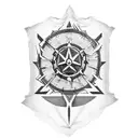 A sleeve tattoo featuring iconic symbols and imagery associated with Mac Miller, Eminem, Bob Marley, Dr. Dre, Stone Temple Pilots, Soundgarden, The White Stripes, Led Zeppelin, and Pearl Jam, rendered in a bold and graphic style tattoo design idea